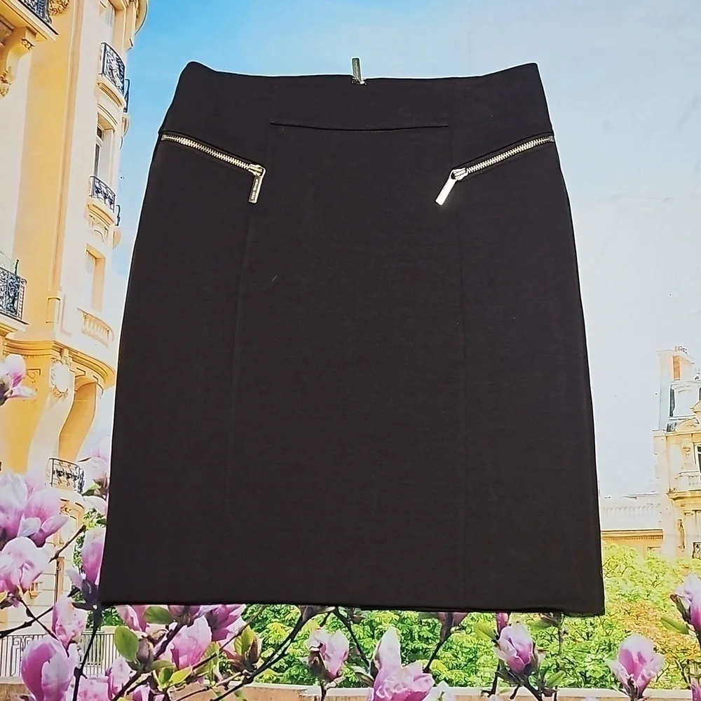 Michael Kors Brown Zippered Skirt Size‎ 4